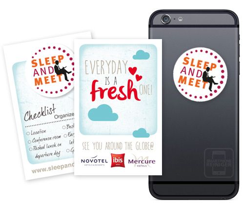 Ibis Mercure Novotel smartphone reiniger Sticky Screen Cleaner Vorm van Smartphone Reiniger